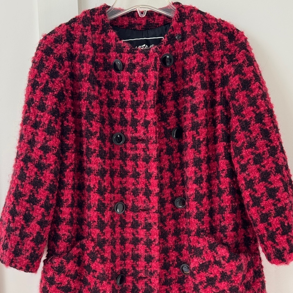 Vintage Marshall Fields & Company Houndstooth Coat Size M